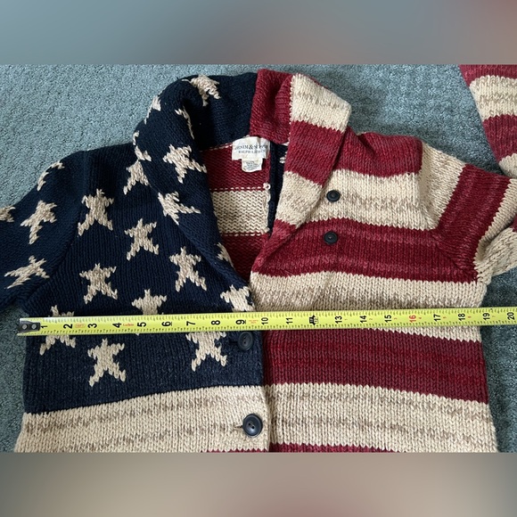 DENIM & SUPPLY RALPH LAUREN S M American Flag Sweater Cardigan Men’s Or Womens - Picture 6 of 11